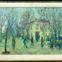 Milorad Ćirić <br>A motif from Belgrade, 1950 (ca.) <br>Oil on cardboard, 60 × 43.5 cm <br>Signed below on the right: М. Ћирић